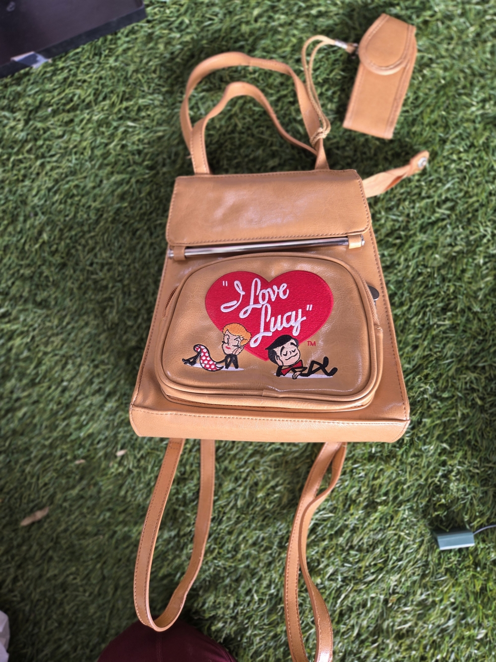 Tan 'I Love Lucy' Graphic Women’s Backpack
